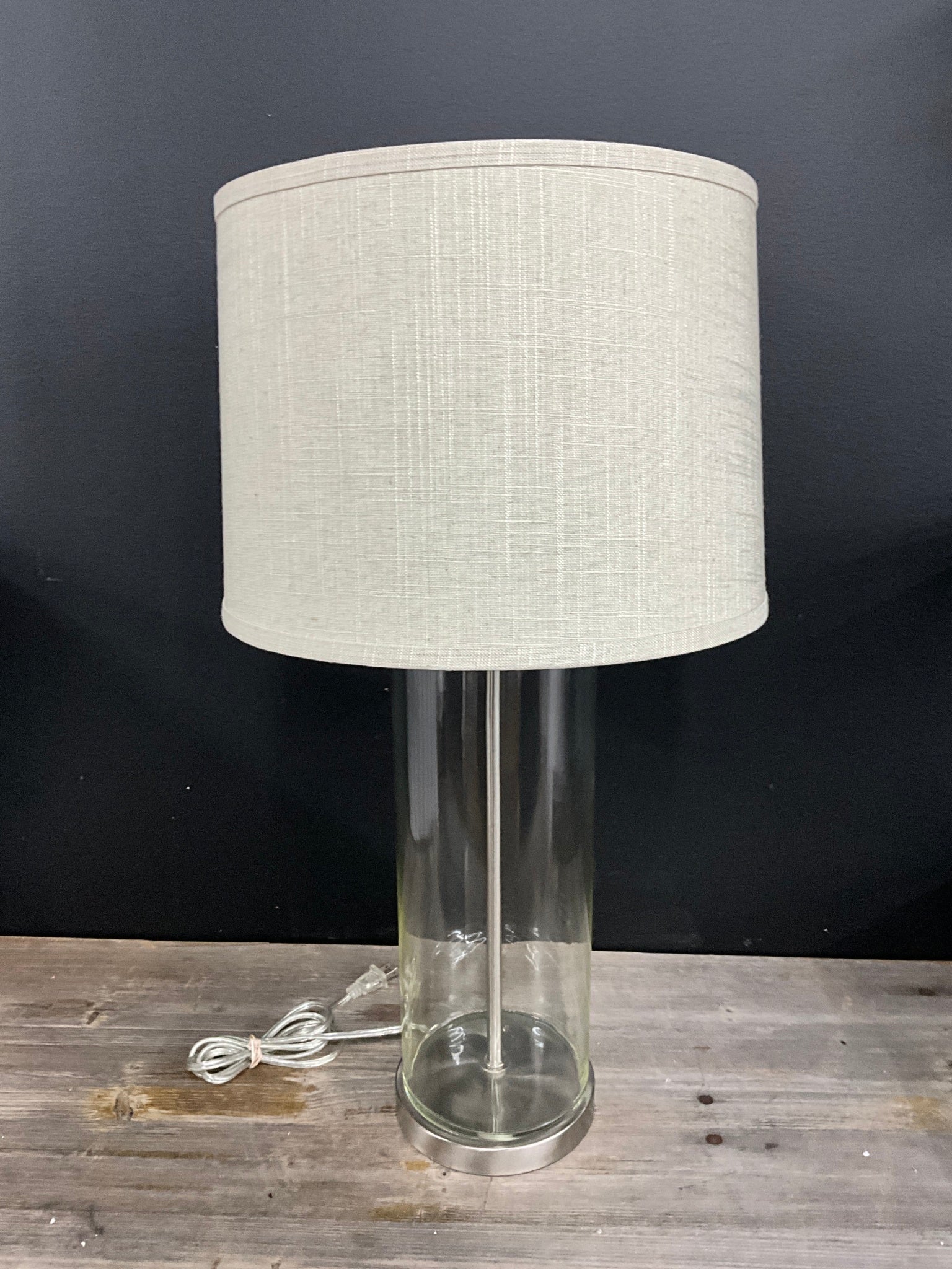 Silver & Glass Lamp